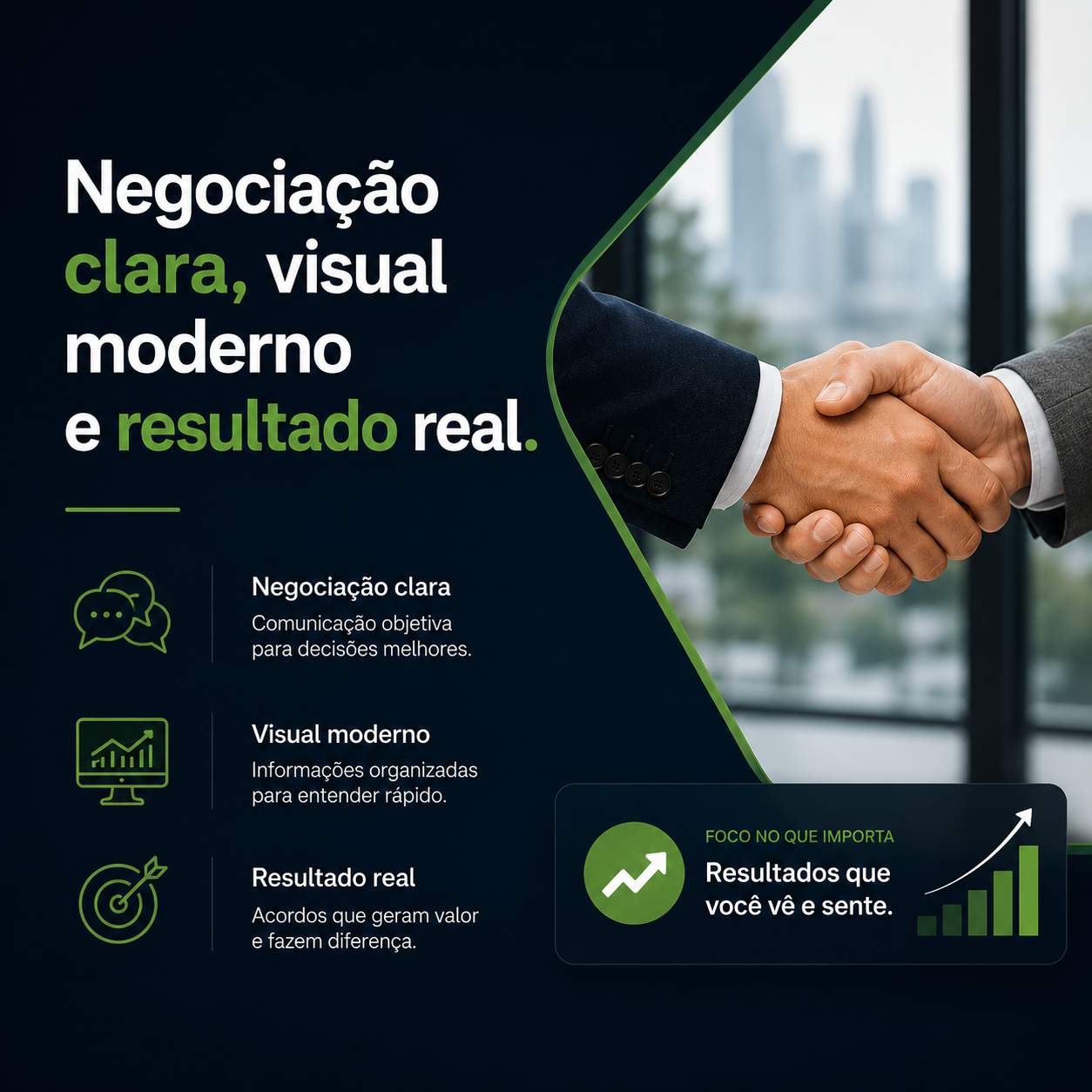 Negociação clara, visual moderno e resultado real.